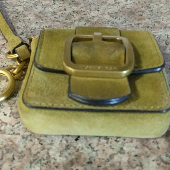 Tory Burch green  Buckle Suede mini Coin Pouch - Picture 7 of 8